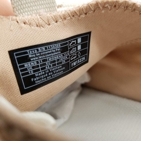 Teva Men Terra Canyon Sneakers Sz 11 Tan Fabric Low Top Lace Up Casual Walking - Picture 7 of 7